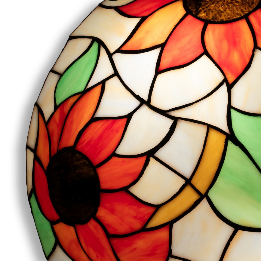 Brilagi - Witrażowa lampa sufitowa Tiffany SUNFLOWER 2xE27/60W/230V śr. 40 cm