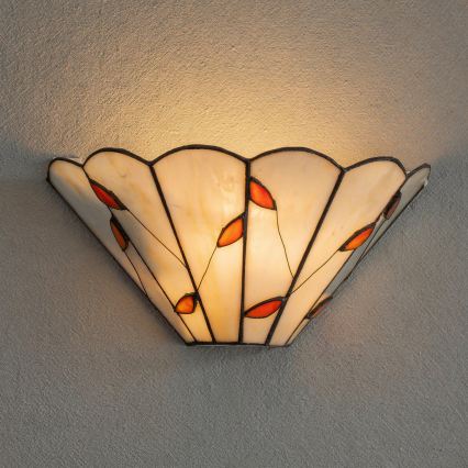 Brilagi - witrażowy kinkiet Tiffany FOLIA 1xE14/40W/230V