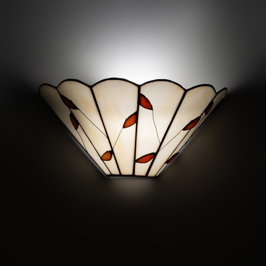 Brilagi - witrażowy kinkiet Tiffany FOLIA 1xE14/40W/230V