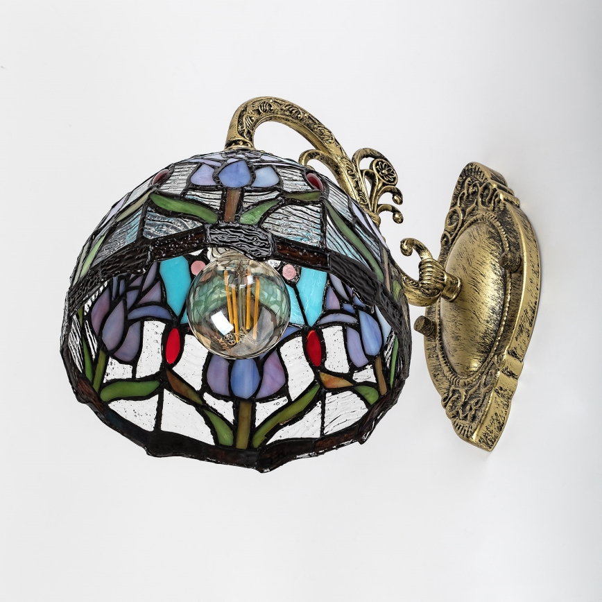 Brilagi - witrażowy kinkiet Tiffany LORAS 1xE27/40W/230V