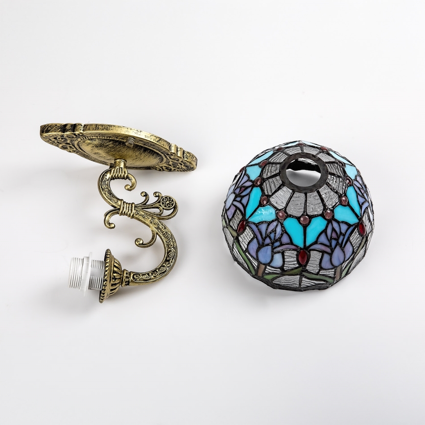 Brilagi - witrażowy kinkiet Tiffany LORAS 1xE27/40W/230V