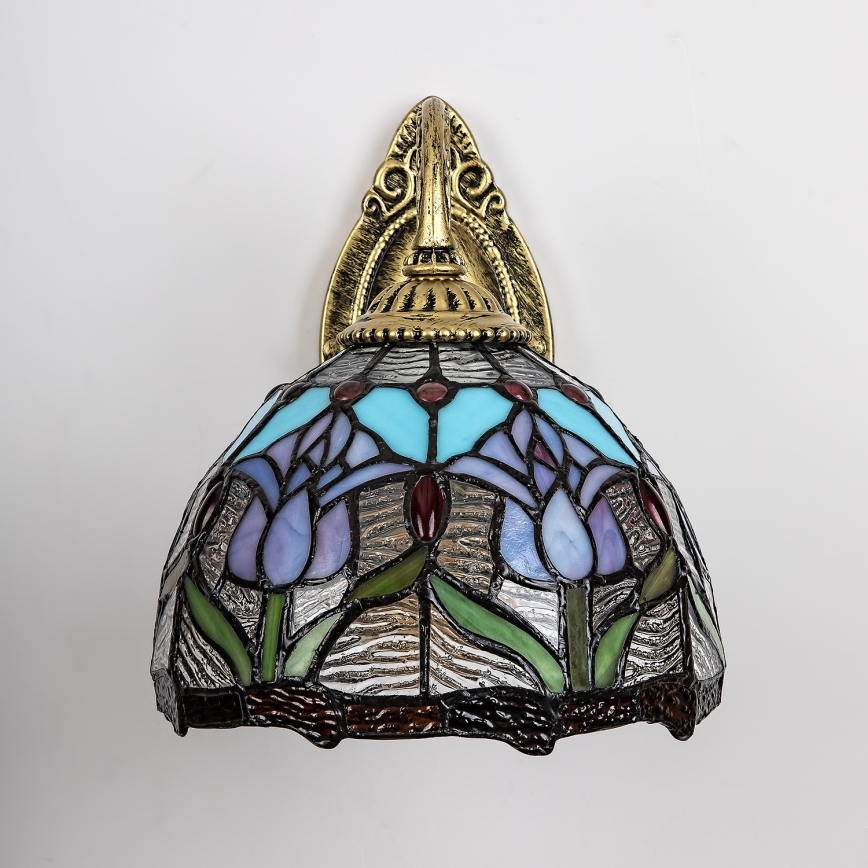 Brilagi - witrażowy kinkiet Tiffany LORAS 1xE27/40W/230V