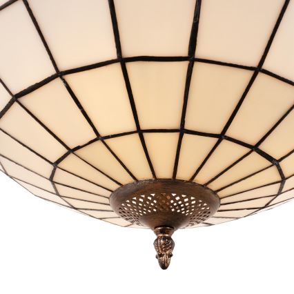 Brilagi - Witrażowy żyrandol Tiffany na łańcuchu SIENNA 3xE27/60W/230V śr. 50 cm