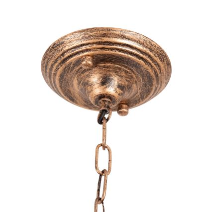 Brilagi - Witrażowy żyrandol Tiffany na łańcuchu SIENNA 3xE27/60W/230V śr. 50 cm