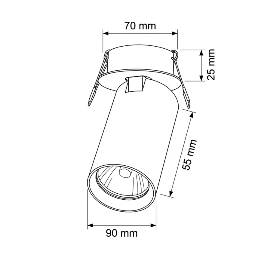 Brilagi - Wpuszczana oprawa sufitowa SELE 1xGU10/30W/230V biała