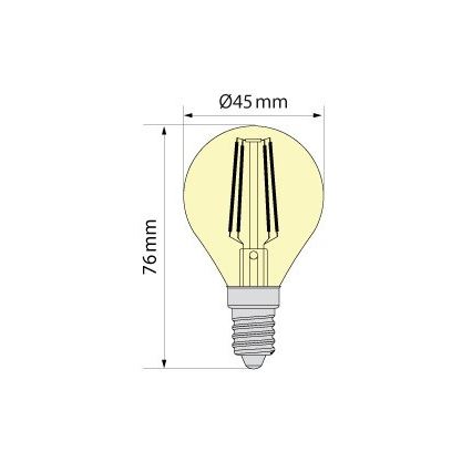 Brilagi - Żarówka LED FILAMENT CLASIC ONE P45 E14/6,5W/230V 3000K