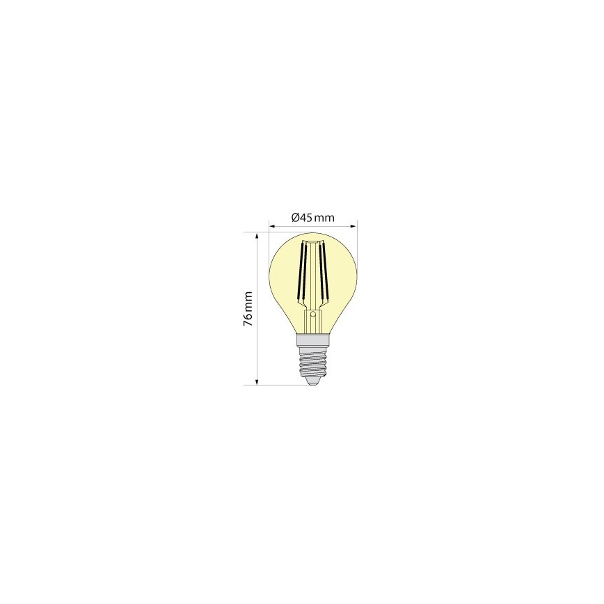 Brilagi - Żarówka LED FILAMENT CLASIC ONE P45 E14/6,5W/230V 3000K