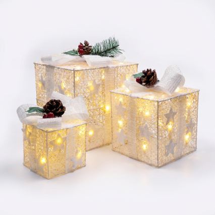 BRILAGI - ZESTAW 3x LED Zewnętrzne dekoracje świąteczne LED/230V IP44 prezenty