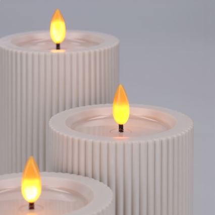 BRILAGI - ZESTAW 3x świeca LED LED/3xAAA kremowa