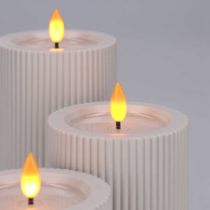 BRILAGI - ZESTAW 3x świeca LED LED/3xAAA kremowa