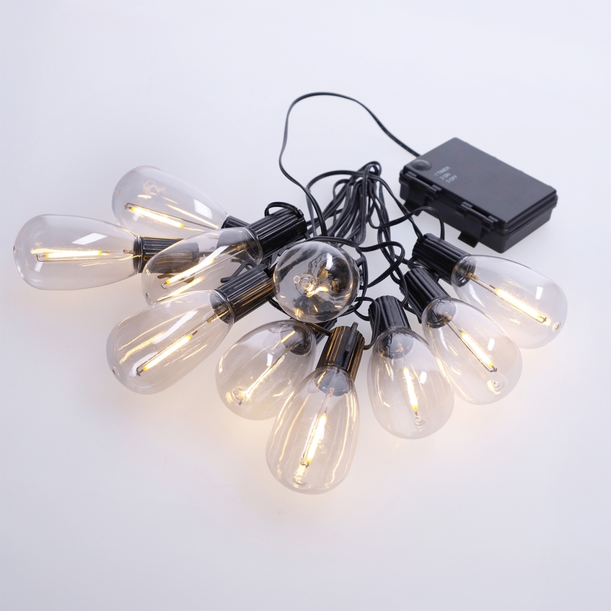 Brilagi - Zewnętrzna girlanda LED 10xLED/3xAA 3,2m IP44 ciepła biała