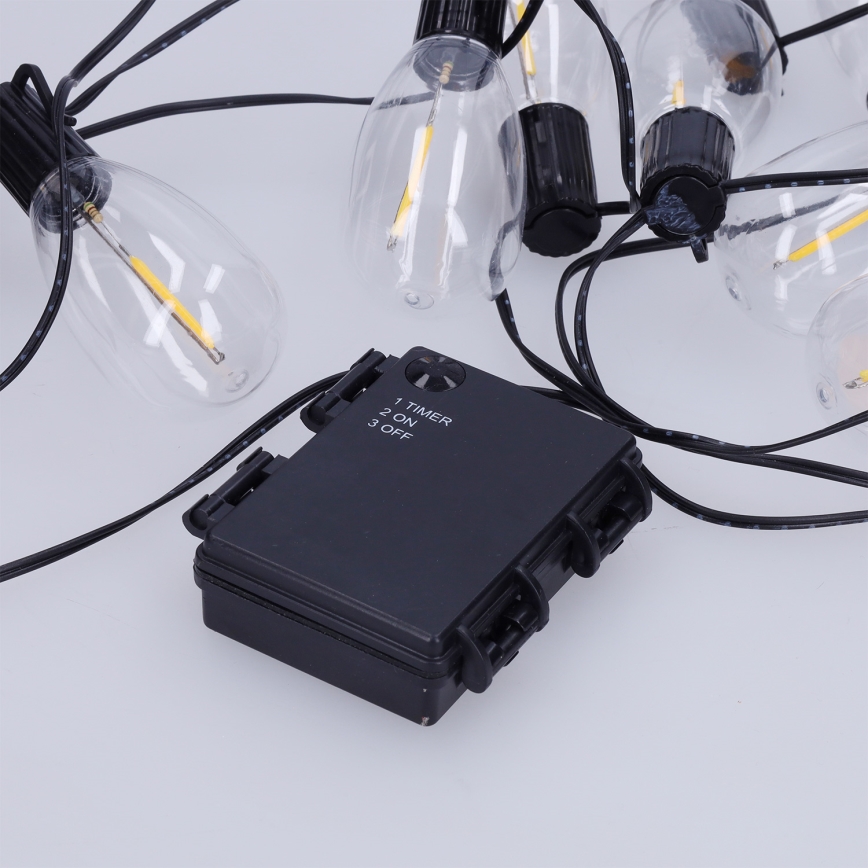 Brilagi - Zewnętrzna girlanda LED 10xLED/3xAA 3,2m IP44 ciepła biała