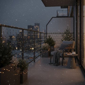 Brilagi - Zewnętrzna kurtyna LED, 160 diod, 7×2 m, IP44, ciepła biała