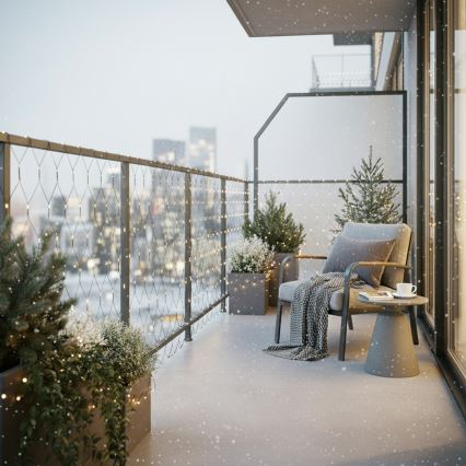 Brilagi - Zewnętrzna kurtyna świąteczna LED 160xLED 7x2m IP44 ciepła biała