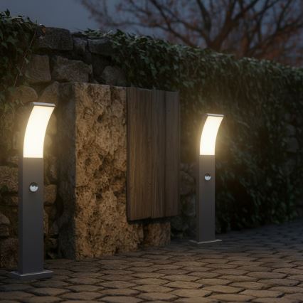 Brilagi - Zewnętrzna lampa LED z czujnikiem ARCELO, 9W, 230V, 50 cm, IP44