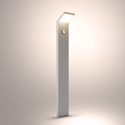 Brilagi - Lampa zewnętrzna LED z czujnikiem RIANO LED/8W/230V srebrna IP65