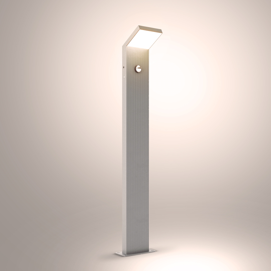 Brilagi - Lampa zewnętrzna LED z czujnikiem RIANO LED/8W/230V srebrna IP65