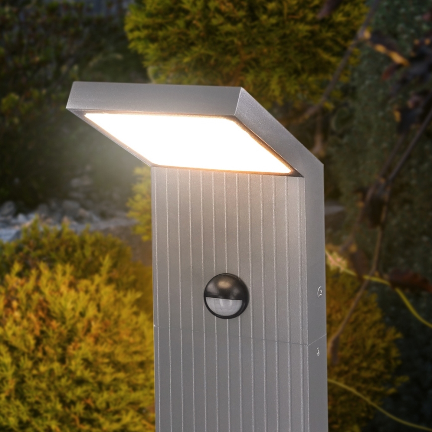 Brilagi - Lampa zewnętrzna LED z czujnikiem RIANO LED/8W/230V srebrna IP65