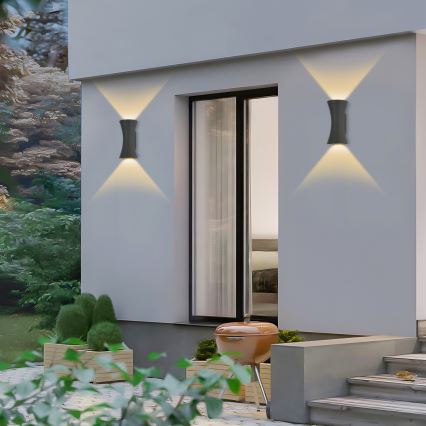 Brilagi - Zewnętrzna lampa ścienna LED BICON LED/10W/230V antracyt IP44