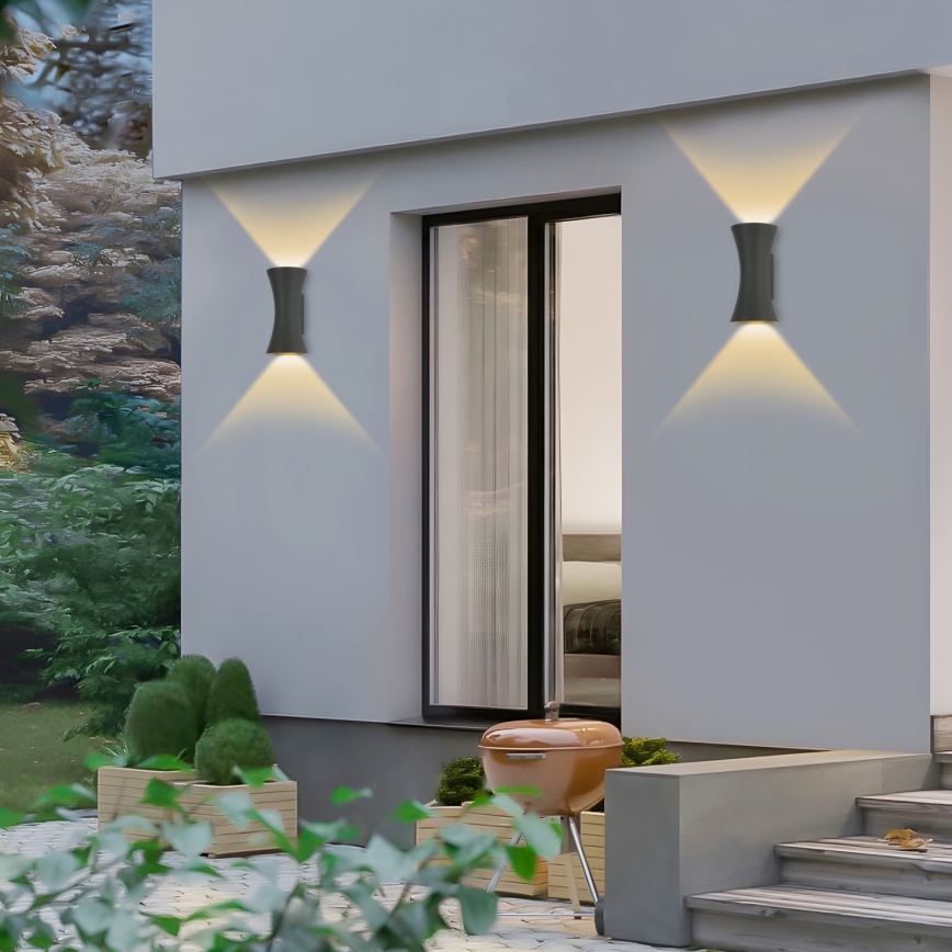 Brilagi - Zewnętrzna lampa ścienna LED BICON LED/10W/230V antracyt IP44