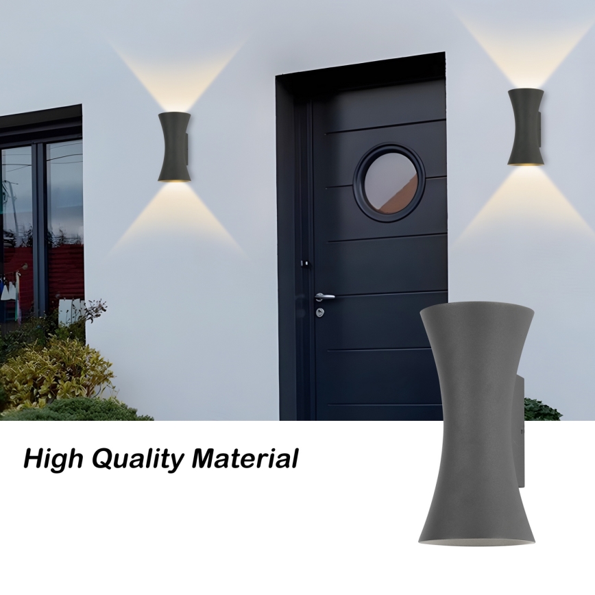 Brilagi - Zewnętrzna lampa ścienna LED BICON LED/10W/230V antracyt IP44