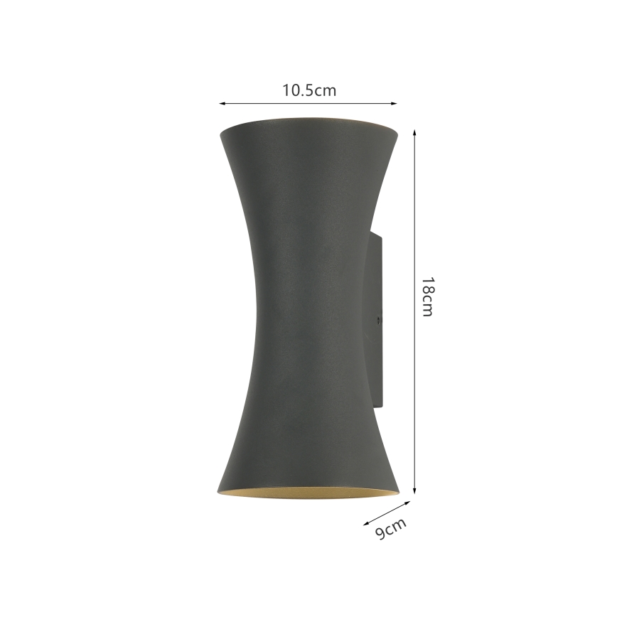 Brilagi - Zewnętrzna lampa ścienna LED BICON LED/10W/230V antracyt IP44