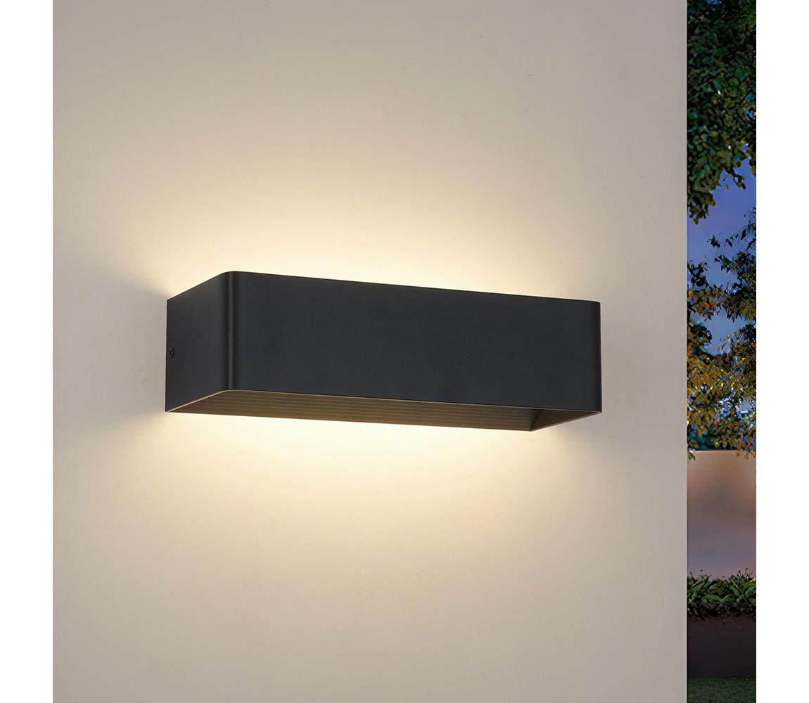 Brilagi - Zewnętrzna lampa ścienna LED DONNANI LED/12W/230V czarna IP44