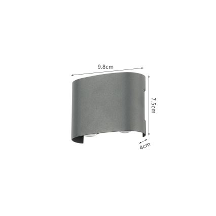 Brilagi - zewnętrzna lampa ścienna LED FLAREBOX LED/4W/230V antracyt IP65