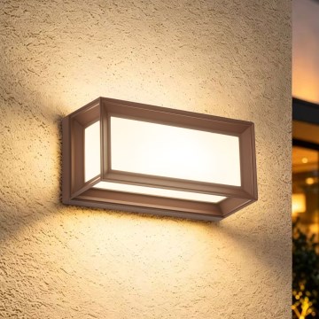 Brilagi - Zewnętrzna lampa ścienna LED z czujnikiem PARKER LED/12W/230V brązowa IP44