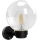 Brilagi - Zewnętrzna lampa ścienna z czujnikiem ruchu HARBOR 1xE27/40W/230V IP33 czarna/przezroczysta