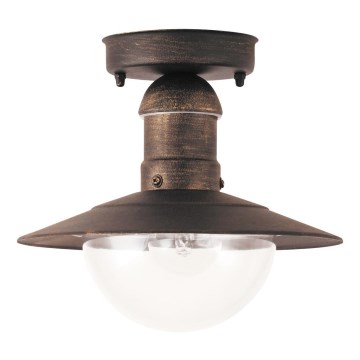 Brilagi - Zewnętrzna lampa sufitowa MOLDE 1xE27/60W IP44 brązowa/patina