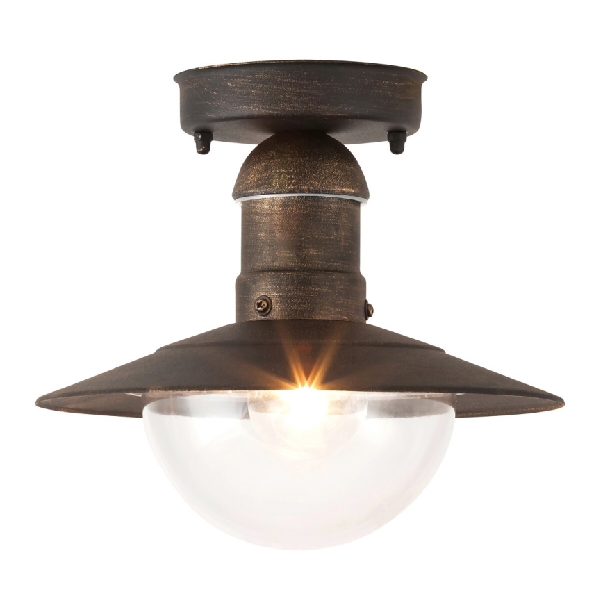 Brilagi - Zewnętrzna lampa sufitowa MOLDE 1xE27/60W IP44 brązowa/patina