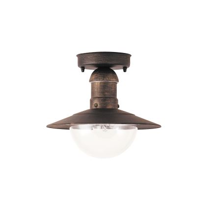 Brilagi - Zewnętrzna lampa sufitowa MOLDE 1xE27/60W IP44 brązowa/patina