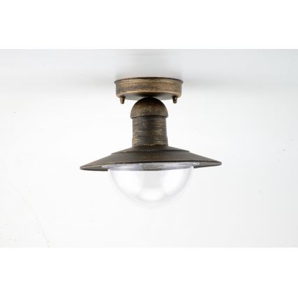 Brilagi - Zewnętrzna lampa sufitowa MOLDE 1xE27/60W IP44 brązowa/patina