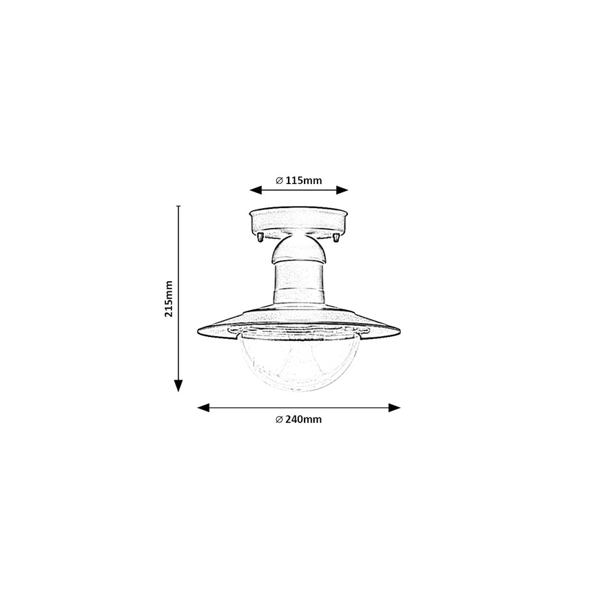 Brilagi - Zewnętrzna lampa sufitowa MOLDE 1xE27/60W IP44 czarna