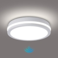 Brilagi - Zewnętrzna lampa sufitowa z czujnikiem BENE LED/24W/230V, śr. 26 cm, biała, IP54