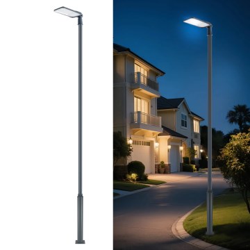 Brilagi - zewnętrzna lampa uliczna LED na słupie z przegubem 5 m URBANLIGHT LED/200W/230V antracyt IP65