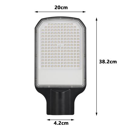 Brilagi - Zewnętrzna lampa uliczna LED URBANLIGHT 100W/230V, czarna, IP65