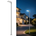 Brilagi - Zewnętrzna lampa uliczna LED ze słupem i przegubem 3 m URBANLIGHT LED/100W/230V szara IP65