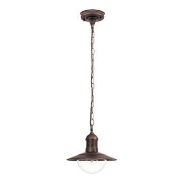 Brilagi - Zewnętrzna lampa wisząca MOLDE 1xE27/60W IP44 brązowa/patina