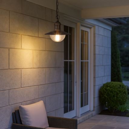 Brilagi - Zewnętrzna lampa wisząca MOLDE 1xE27/60W IP44 brązowa/patina