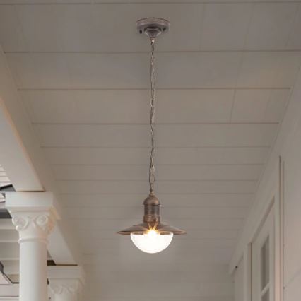 Brilagi - Zewnętrzna lampa wisząca MOLDE 1xE27/60W IP44 brązowa/patina