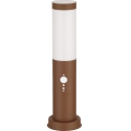 Brilagi - Zewnętrzna lampa z czujnikiem 1xE27/15W/230V 40 cm IP44 brązowa