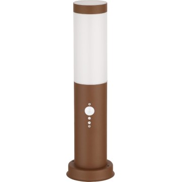 Brilagi - Zewnętrzna lampa z czujnikiem 1xE27/15W/230V 40 cm IP44 brązowa