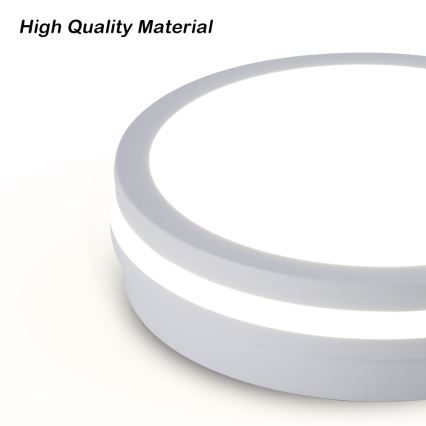 Brilagi - LED zewnętrzny plafon z czujnikiem BENE LED/18W/230V śr. 21,5 cm biały IP54