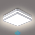 Brilagi - Zewnętrzna oprawa LED z czujnikiem BENE LED/24W/230V 26x26 cm biała IP54