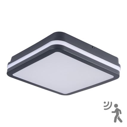 Brilagi - Oprawa zewnętrzna LED z czujnikiem ruchu BENE LED/24W/230V 26x26 cm antracyt IP54