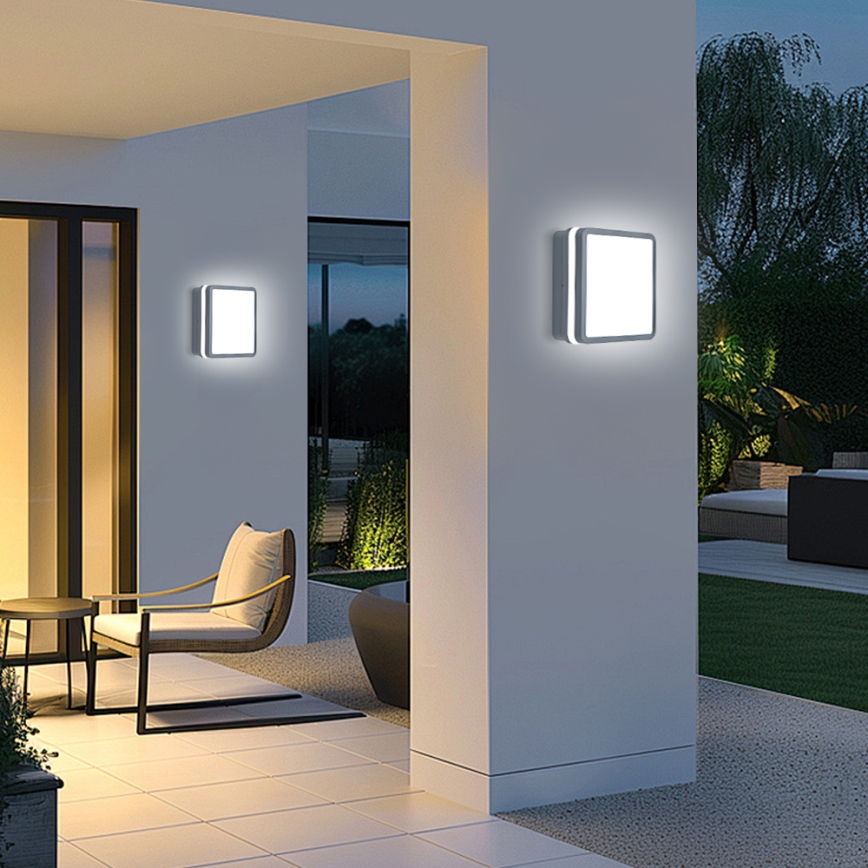 Brilagi - Oprawa zewnętrzna LED z czujnikiem ruchu BENE LED/24W/230V 26x26 cm antracyt IP54