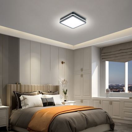 Brilagi - Oprawa zewnętrzna LED z czujnikiem ruchu BENE LED/24W/230V 26x26 cm antracyt IP54