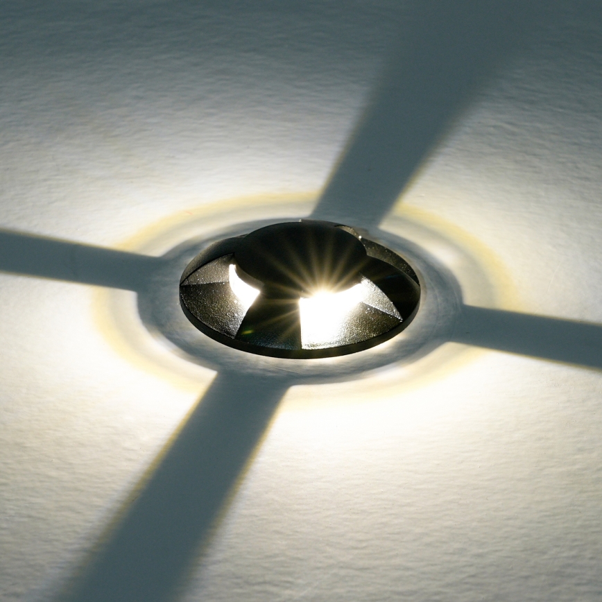 Brilagi - zewnętrzna oprawa najazdowa LED GROUNDRAY LED/1W/230V czarna IP67